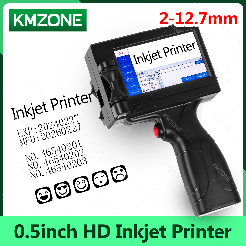 Commercial Printing Dpi - 12.7mm Taşınabilir Mürekkep Püskürtmeli Yazıcı El