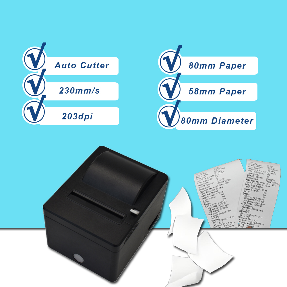 Commercial Printing Business - Küçük İşletmeler için Kablosuz Bluetooth Termal