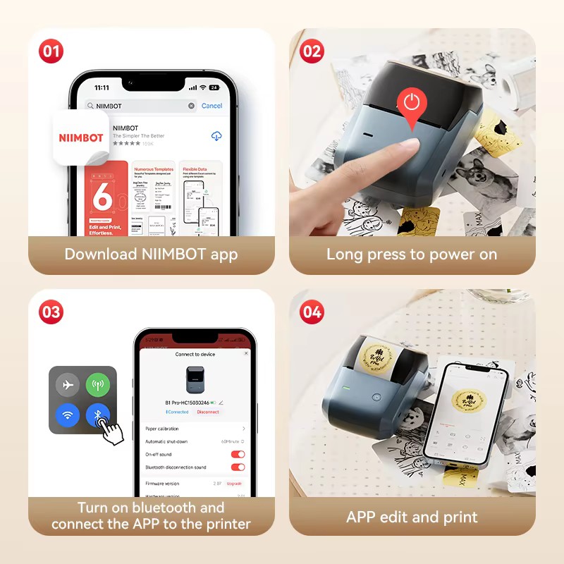 Niimbot B1/B1PRO Etiket Yazıcı - Commercial Printing Dpi incelemesi ve fiyatı