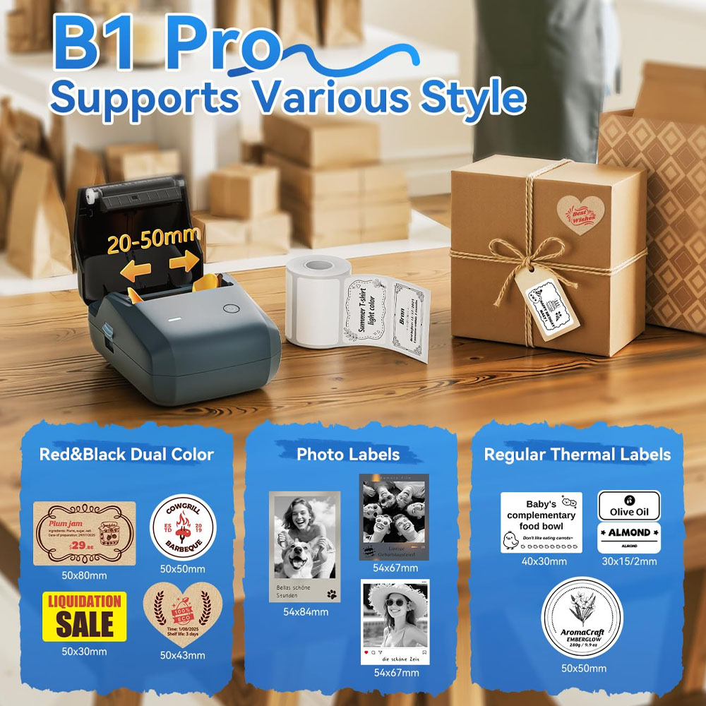 Niimbot B1/B1PRO Etiket Yazıcı - Commercial Printing Dpi incelemesi ve fiyatı
